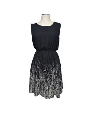 SM Wardrobe Sleeveless Dress Black White Waist Ties M/L